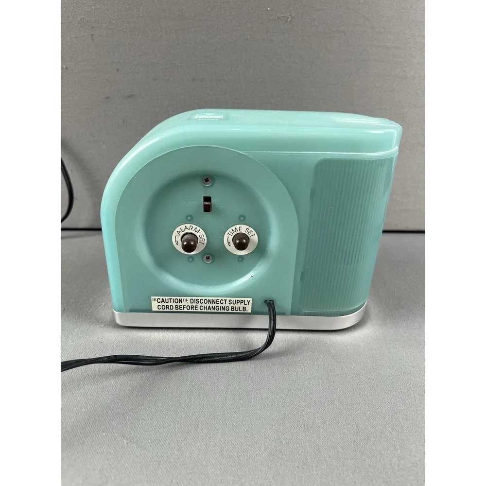 Westclox Big Ben Moon Beam Alarm Clock Turquoise 43000 Tested & Working Vintage